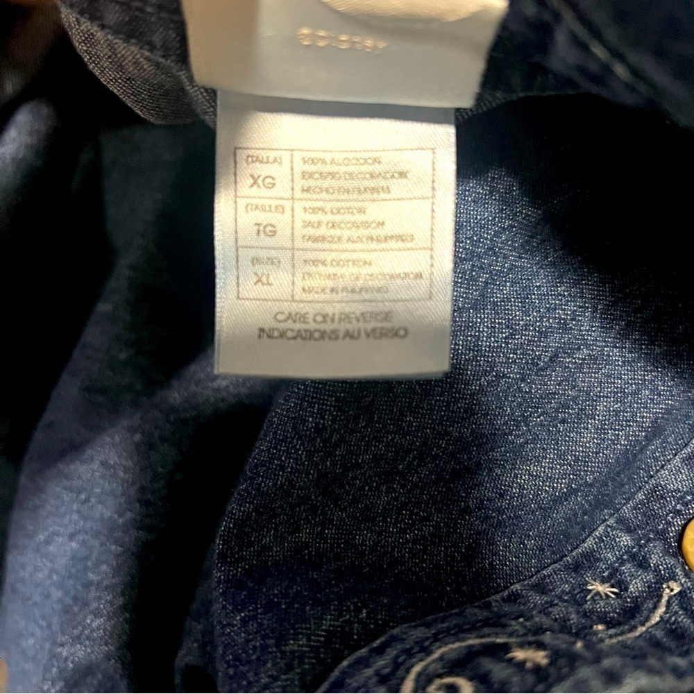 Vintage Disney XL Denim Long Sleeve Jean Dress Embroidery Winnie Pooh Tigger EUC - Picture 12 of 14